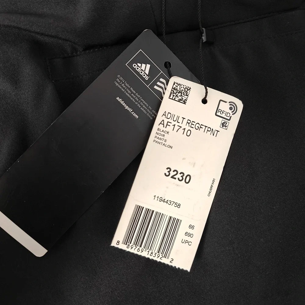 NWT Adidas Golf Pants Mens 32x30 Black ADIULT REGEFTPNT AF1710 Performance‎ $90